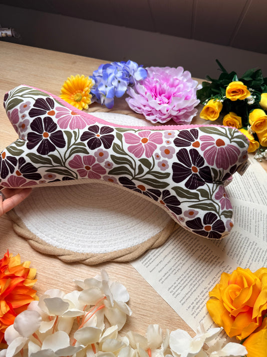 Coussin de Lecture - Velours Fleuri