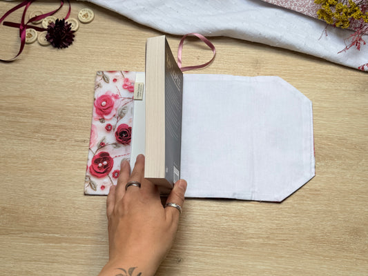 Couvre-livre - Rose de Broderie