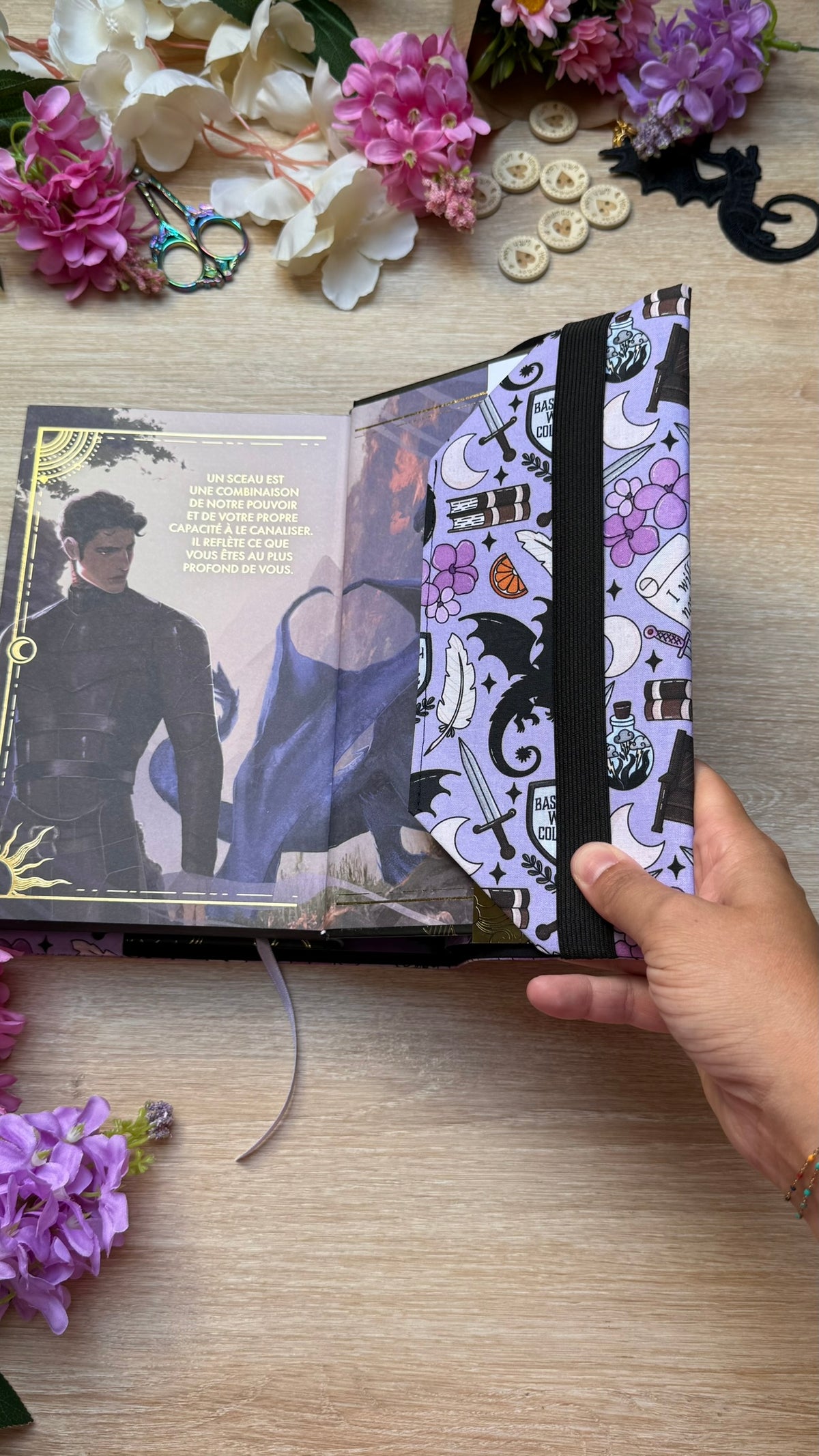 Couvre-livre - Violet