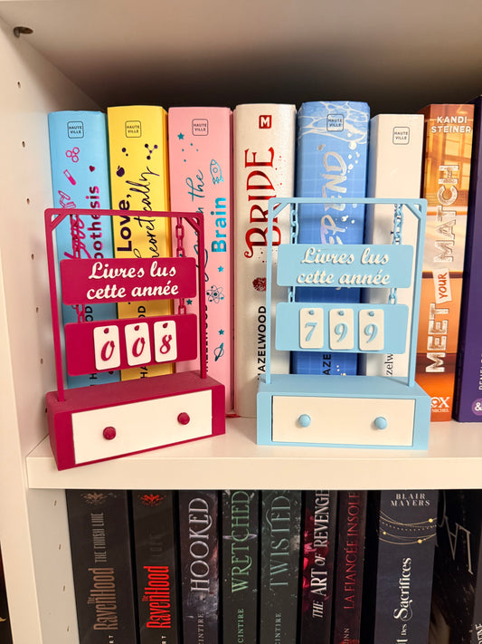 Le Compteur de Livres – "Livres lus cette année" - Couleurs au choix