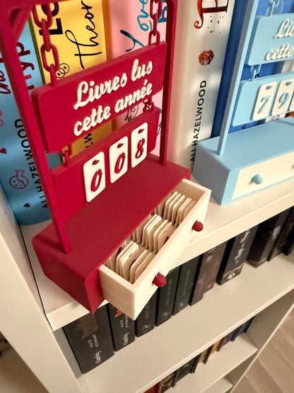 Le Compteur de Livres – "Livres lus cette année" - Couleurs au choix