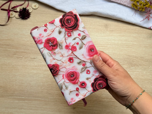 Couvre-livre - Rose de Broderie