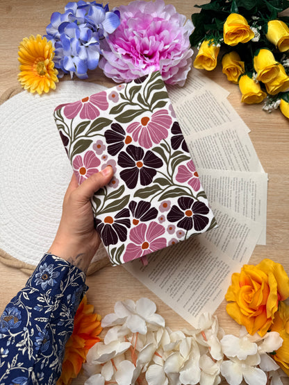 Couvre-livre - Velours Fleuri