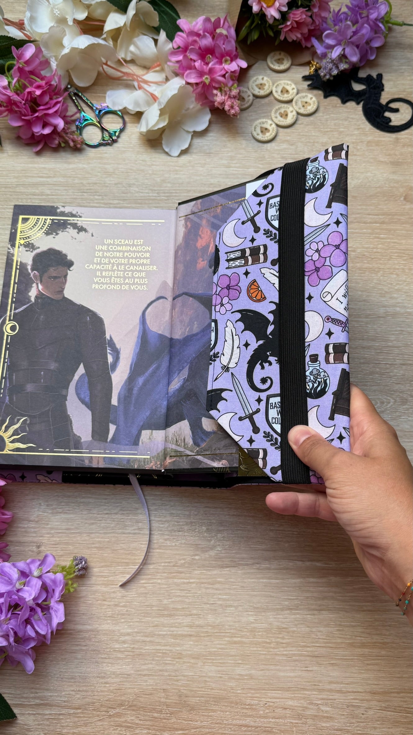 Couvre-livre - Violet