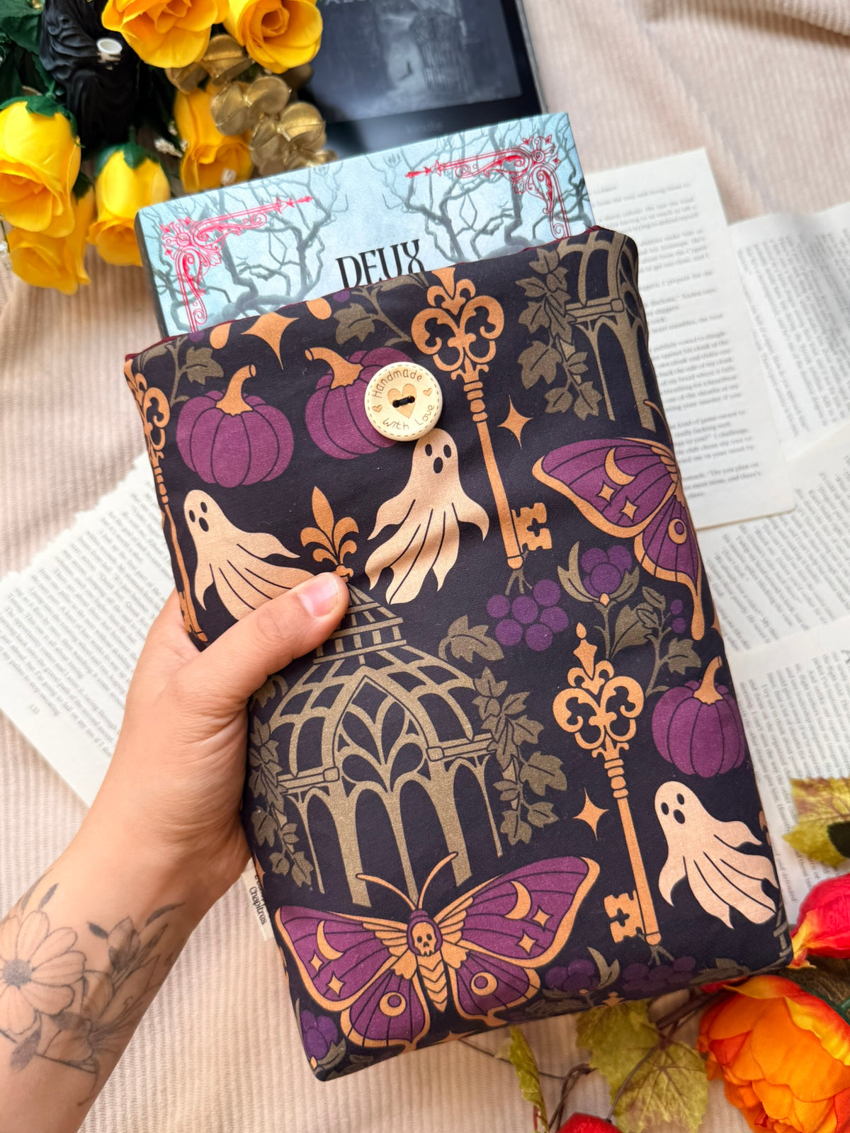 Pochette à livre - Jardin hanté