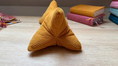 Coussin de Lecture - Velours Moutarde