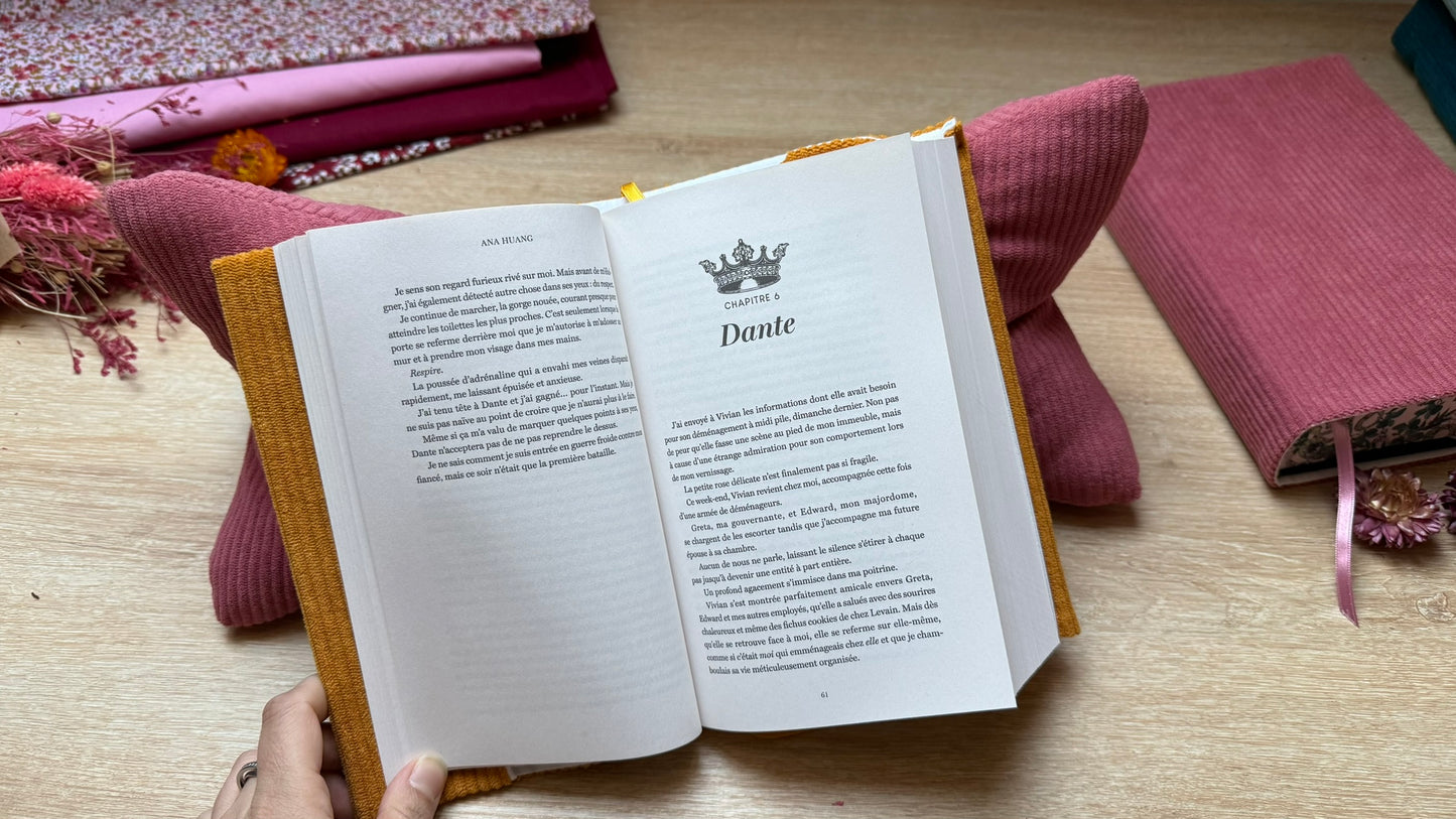 Coussin de Lecture - Velours Rose