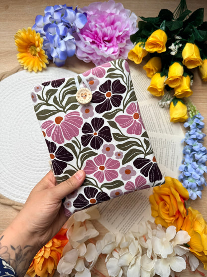 Pochette à Liseuse - Velours fleuri