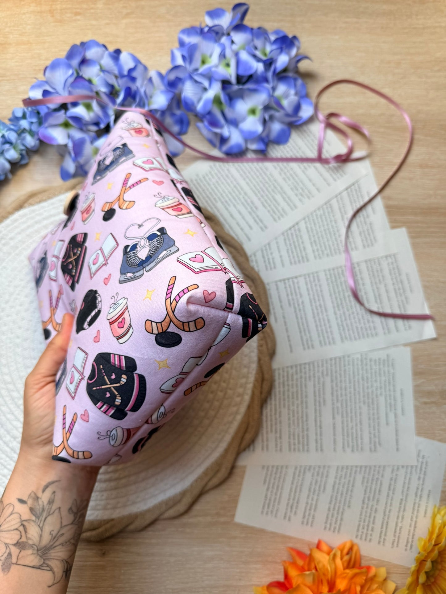 Pochette à livre - Love & Hockey